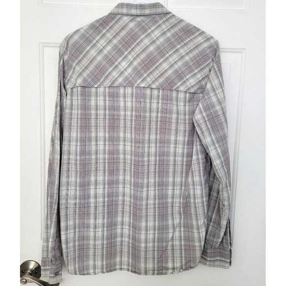 Toad & Co Mens M Surveyor Button Front Shirt Plaid Nylon Tencel Hiking Camping - Picture 7 of 7